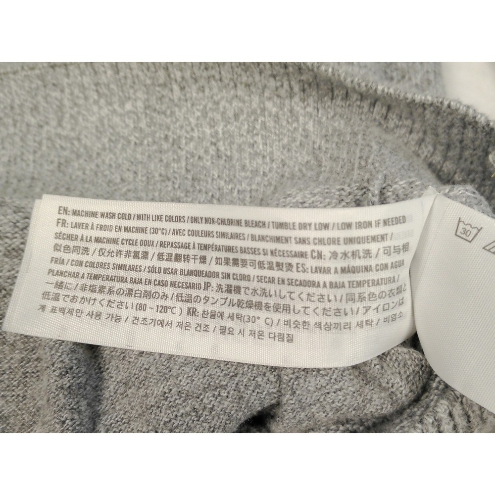 Hollister Mens Heather Gray Button Front Cardigan Sweater Logo Size M - Picture 6 of 9